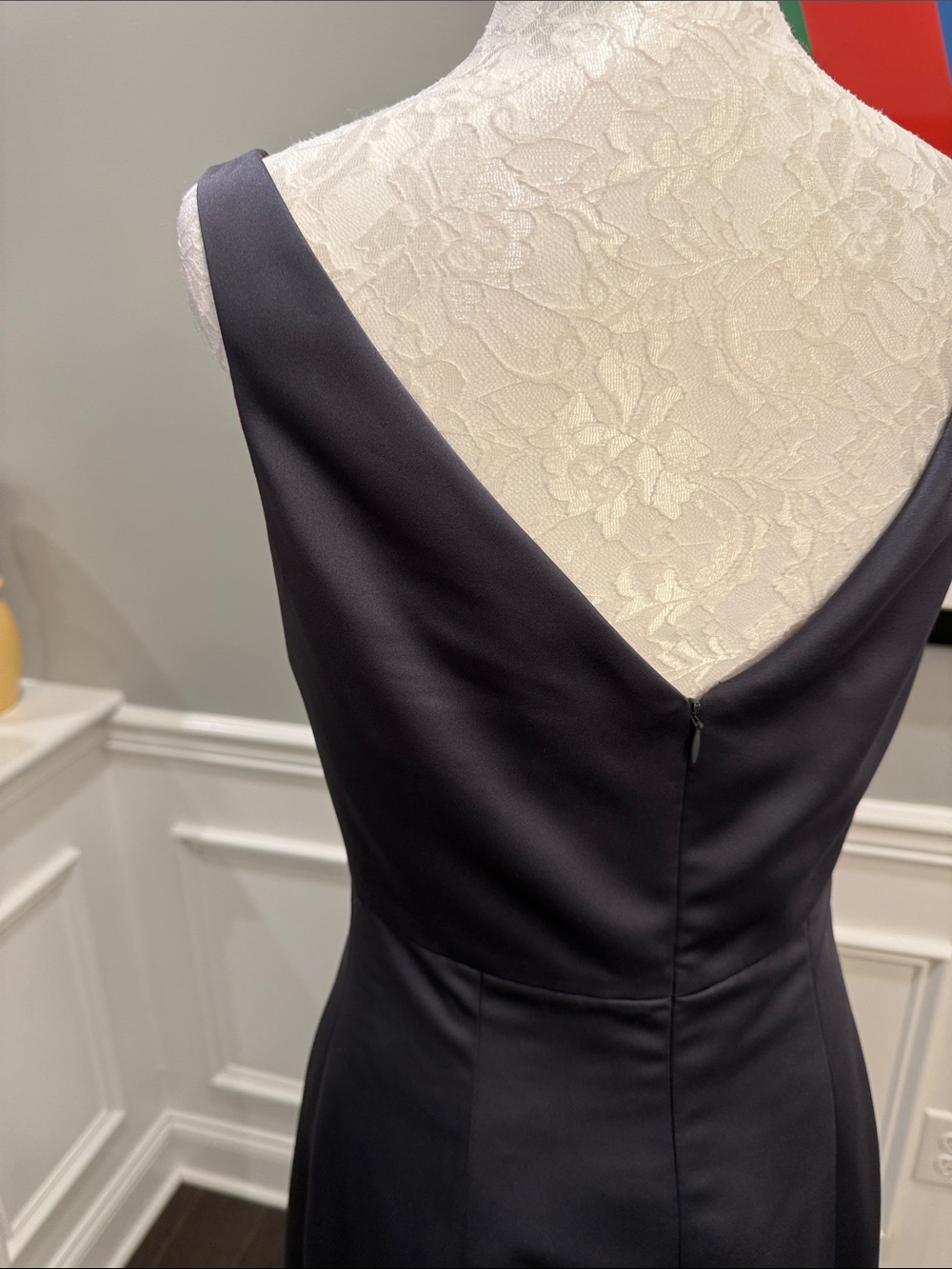 RARE VTG 90’s Vera Wang Black Cowl Neck Satin Gown - Picture 8 of 12